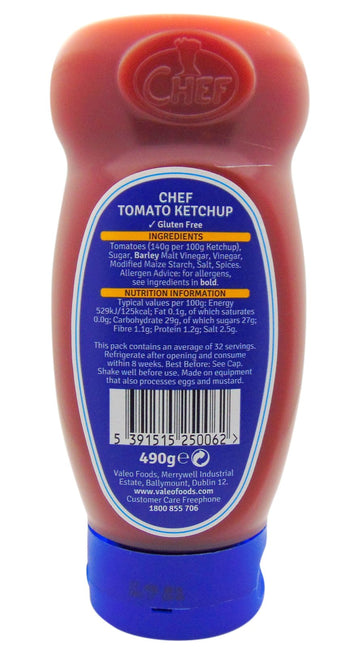 Chef Squeezy Tomato Ketchup Squeezy 490g