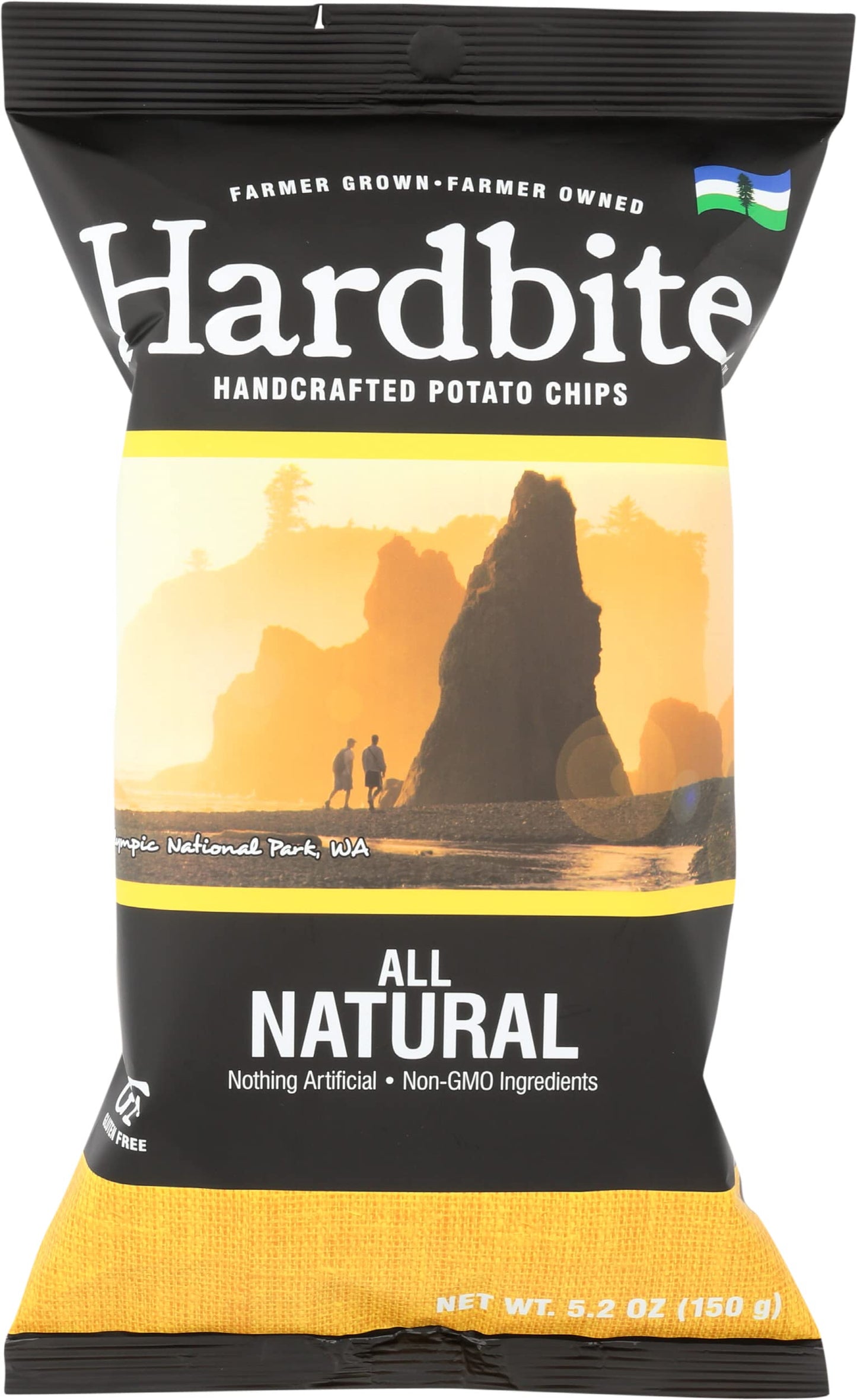 Hardbite Handcrafted Potato Chips, All Natural, Nothing Artificial, Gluten Free & Non-GMO, 5.2 Ounce (Pack of 6)