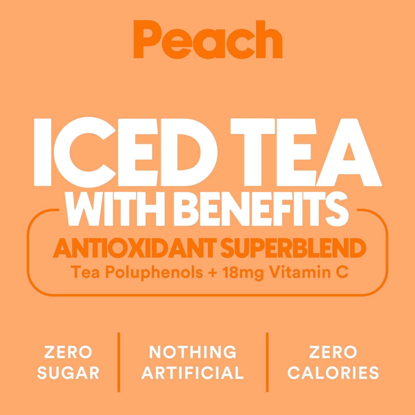 Ryl Iced Tea, Peach, Antioxidant Superblend, Zero Sugar, Low Carb, Zero Calorie Iced Tea, 16.0 Fl Oz (12-Pack)