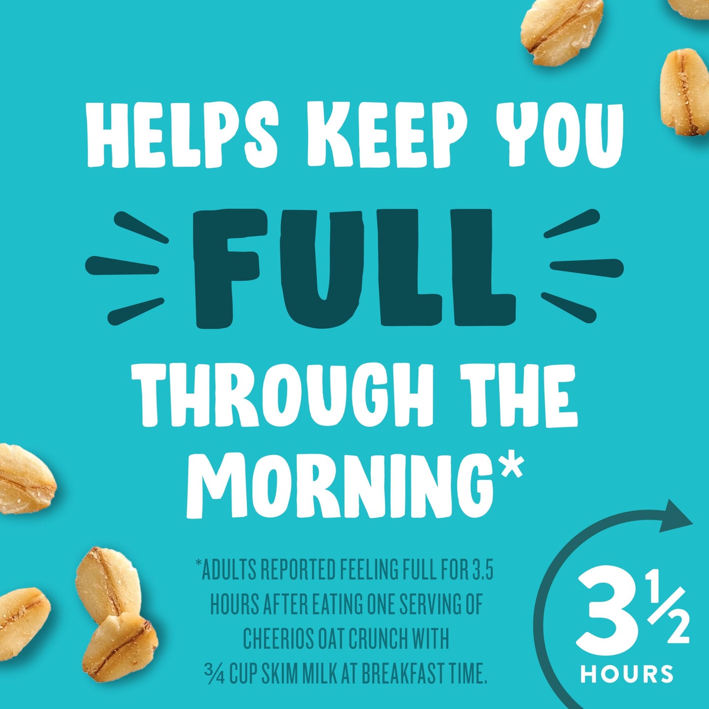 Cheerios Oat Crunch Oats 'N Honey Breakfast Cereal, Made With Whole Grain, Family Size, 24 Oz