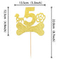 1 Pcs 5Th Birthday Cake Topper With Gold Glitter Dog Paw Five Years Old Birthday Puppy Dog Bone Cake Pick Decorations For Let'S