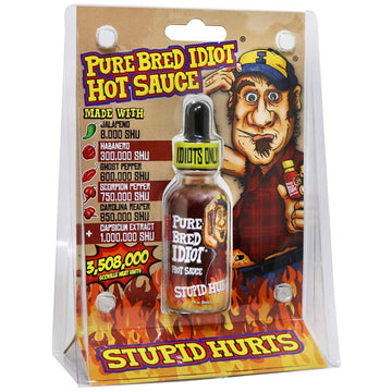 ASS KICKIN Premium Gourmet Idiot Hot Sauce - 1 Fl Oz - Model PB012 - Hottest Hot Sauce Gift