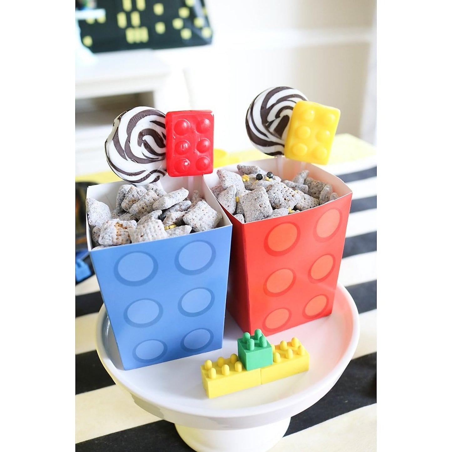 Brick Party Building Block Suckers - 12 Pack, Individually Wrapped