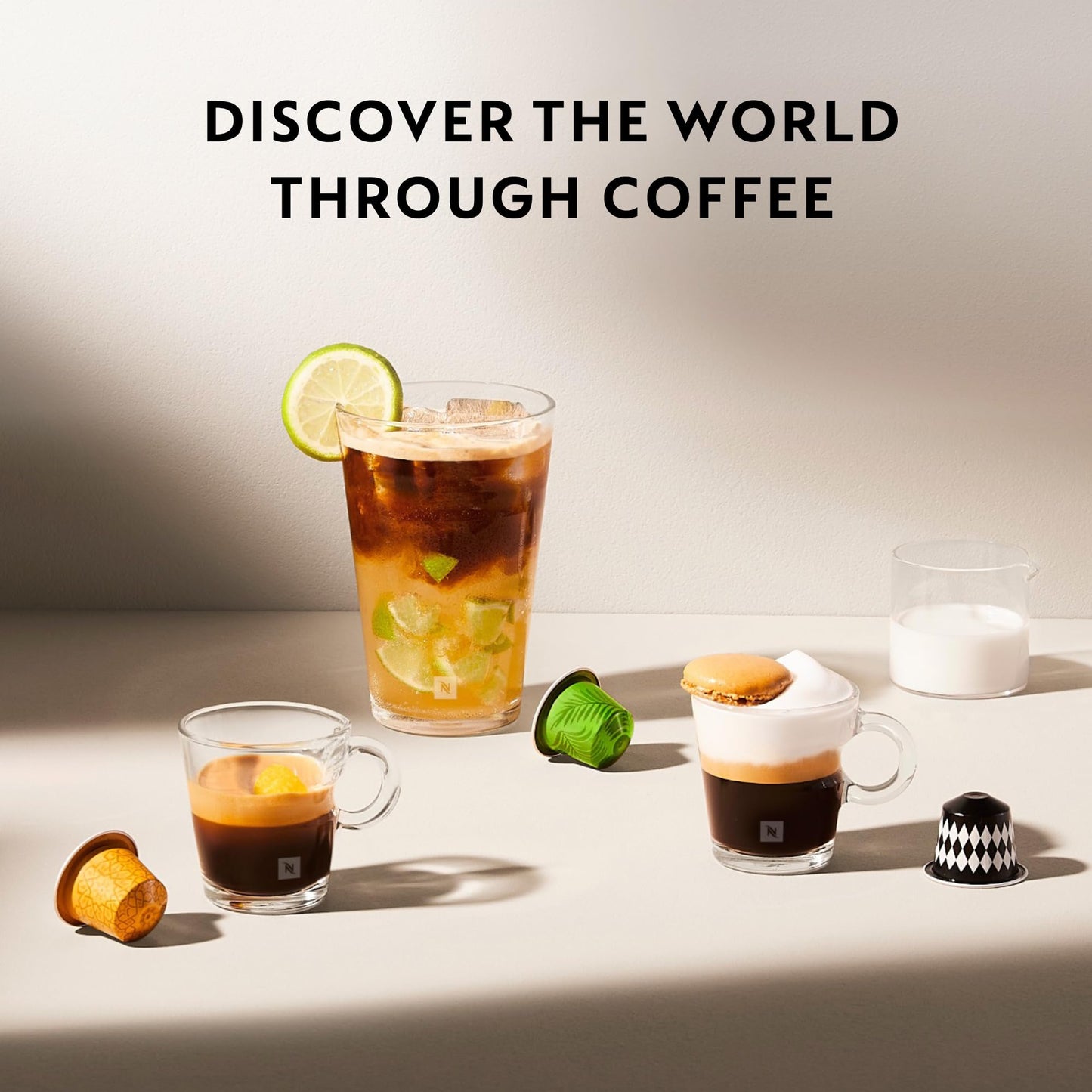Nespresso Original Line, Buenos Aires Lungo, Light Roast Coffee, 50 Count Espresso Coffee Pods