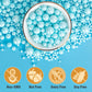 Twisweet Blue Pearl Sprinkles for Cake Decorating, Edible Sugar Pearls for Baking, Mix Size, Cake Topper Cupcake Cookie Ice Crea