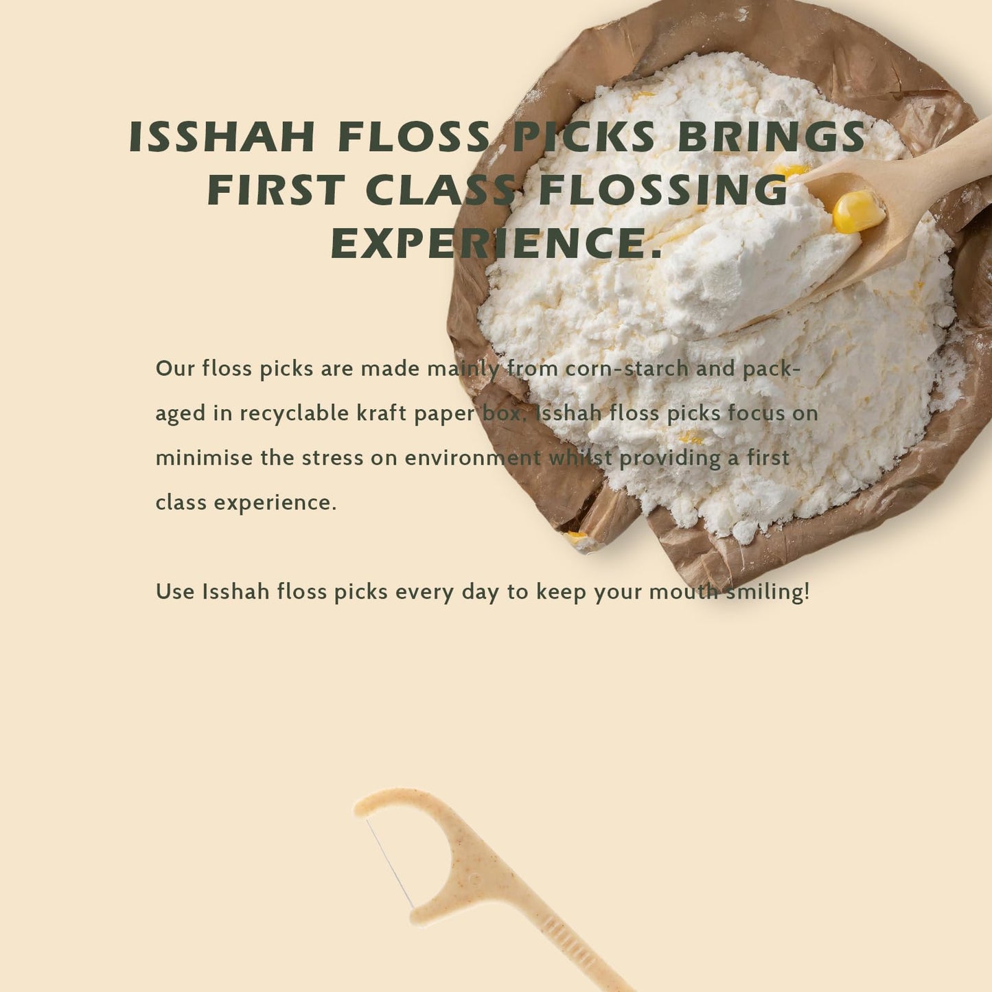 Natural Dental Floss Picks - 200 Count - Bpa Free, Vegan, Sustainable, Eco Friendly, Natural Dental Flossers By Isshah (Mint)