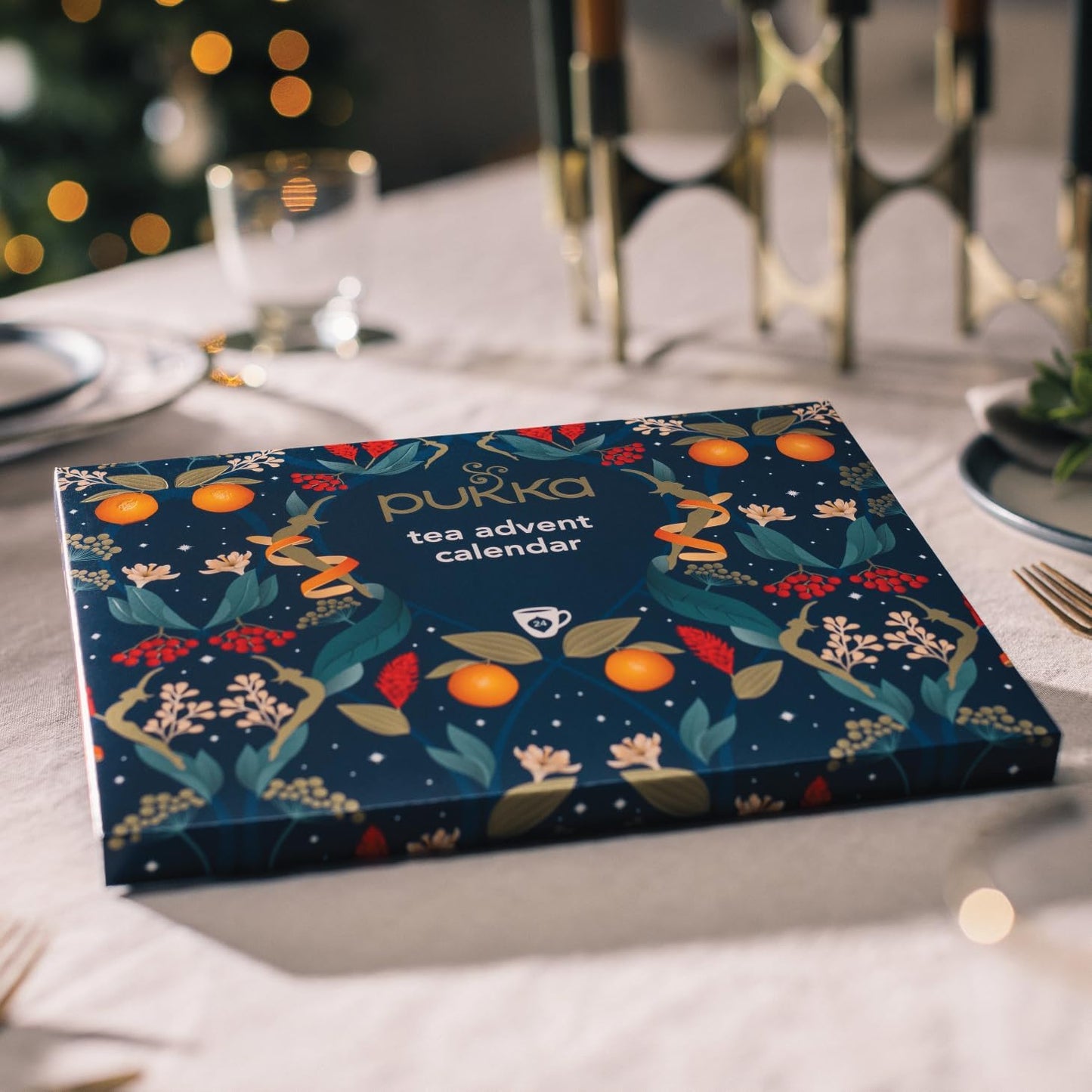 Pukka Advent Calendar 2023 Organic Tea, Herbal Tea Variety Pack, Selection Of 24 Delightful Black & Green Teas And Infusions, 100% Organic