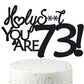 Happy 73rd Birthday Cake Topper 73 Birthday Cake Toppers-Black Glitter, Funny 73rd Cake Topper for Men for Women, 73rd birthday 