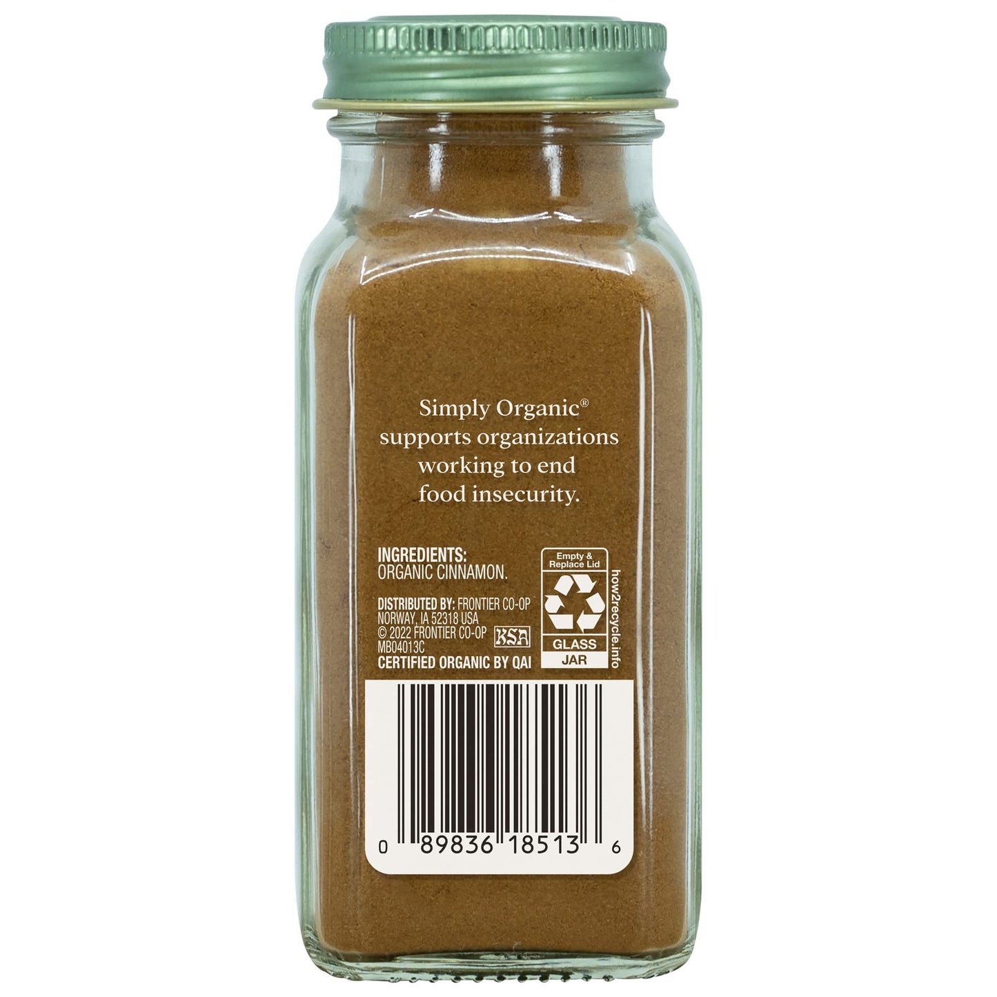 Simply Organic Ground Cinnamon, Certified Organic | 2.45 oz | Pack of 6 | Cinnamomum loureirii Nees