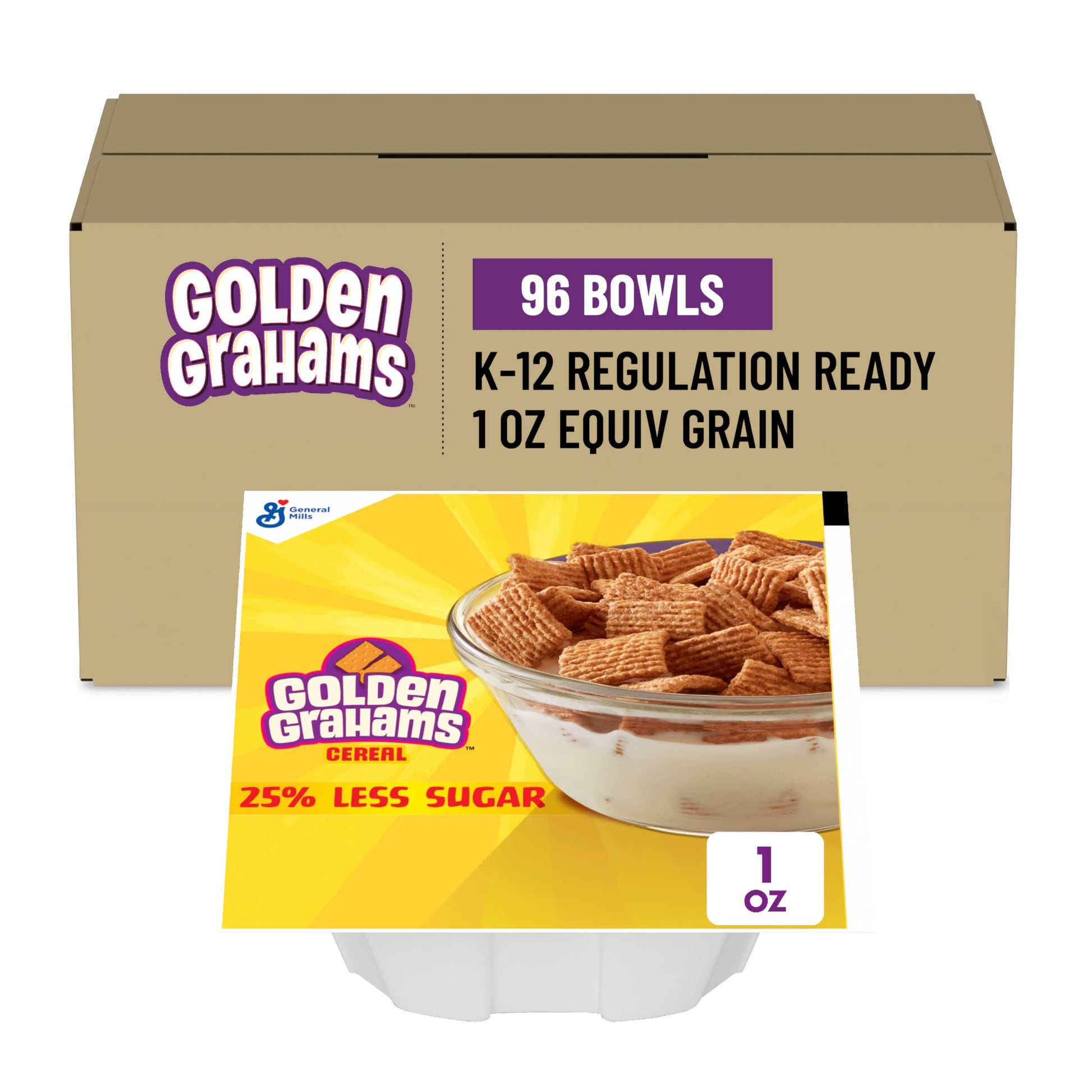 Golden Graham Cereal Bowls, 1 Oz (Pack of 96)