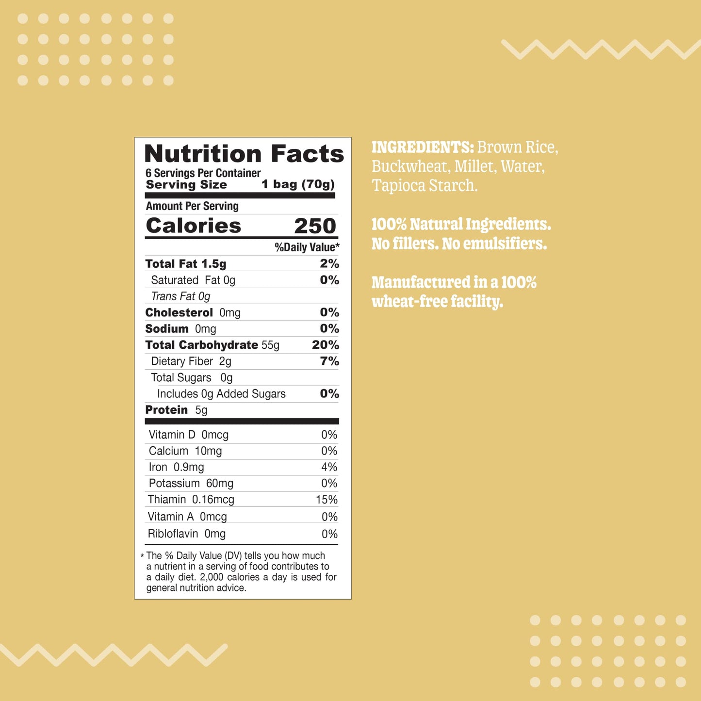 SAMABILA Multigrain Ramen - Gluten Free, Vegan, 100% Natural Ingredients, 14.82 Ounce (Pack of 6)