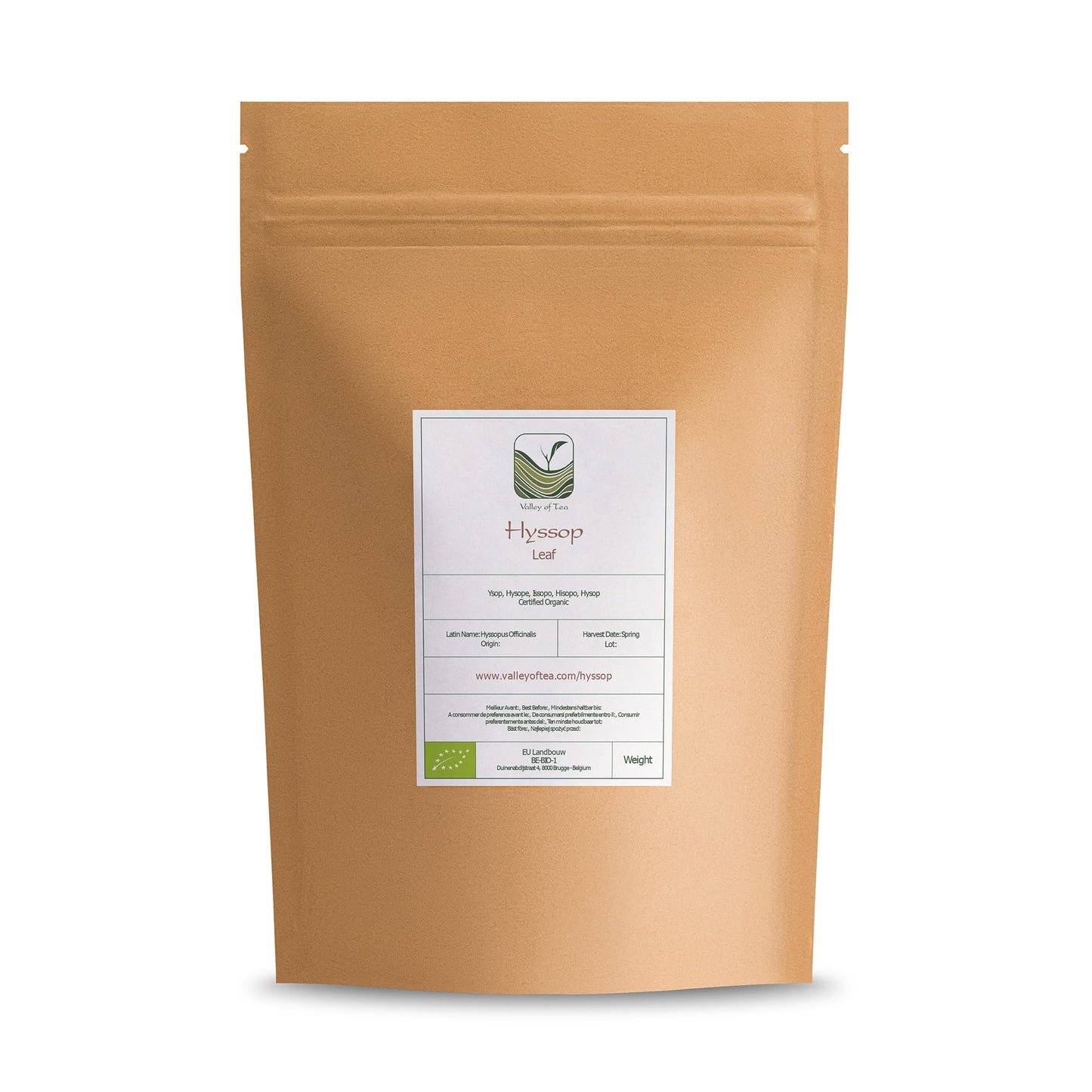 Valley of Tea Organic Hyssop Leaf Herbal Tea - 7.05 Ounce Pack