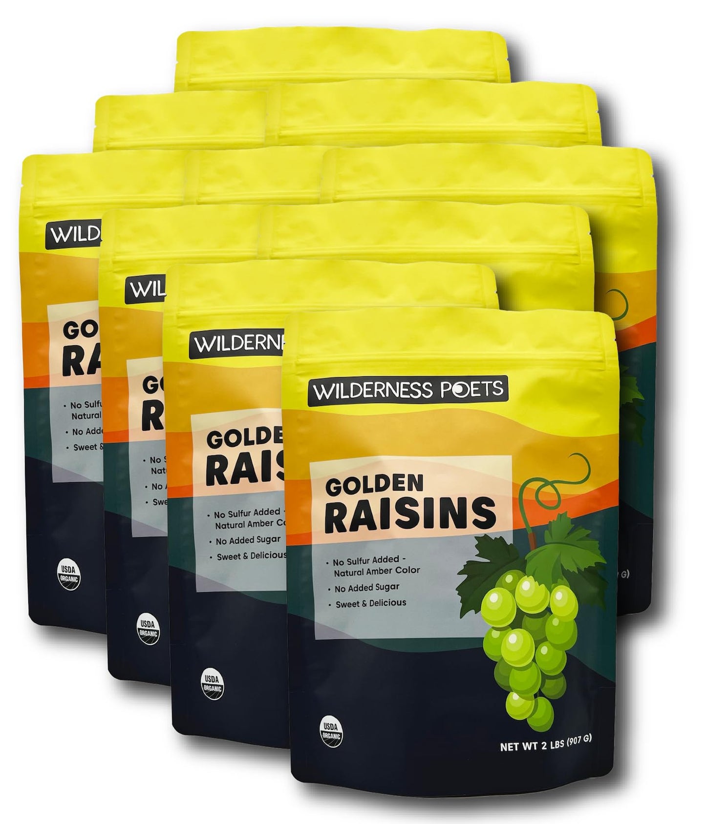 Wilderness Poets, Organic Golden Raisins - No added sugar - Bulk Dried Fruit (20 Pound - 320 Ounce)