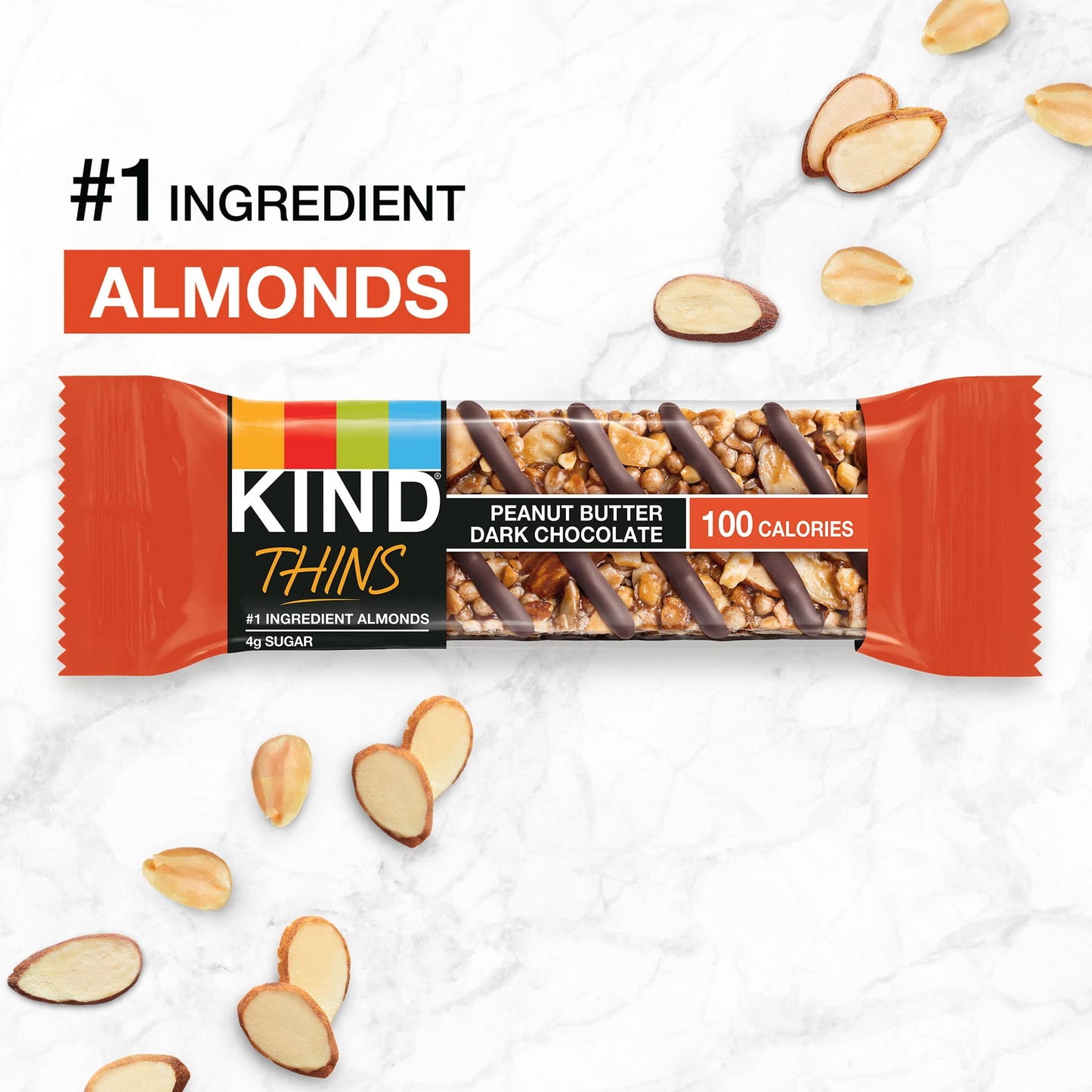 KIND Thins Variety Pack, Peanut Butter Dark Chocolate, Dark Chocolate Cherry Cashew, Healthy Snacks, Low Calorie, 20 Count (Pack