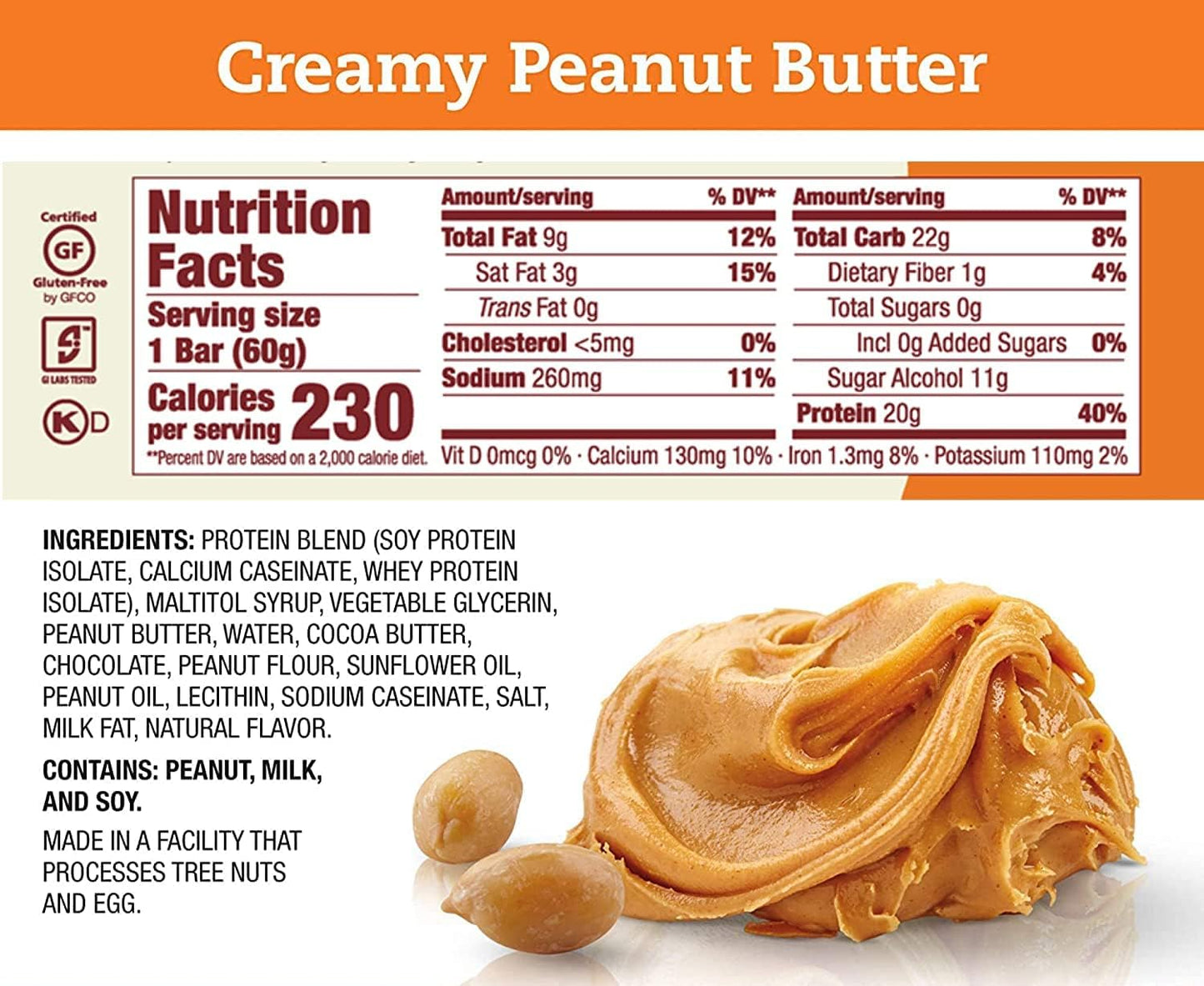 Generic Think, High Protein Snack Bars, Creamy Peanut Butter, 20 Bars, 2.1 Oz (60G Each)