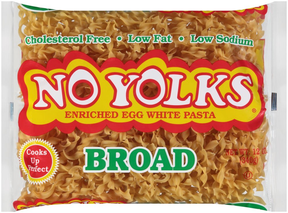 No Yolks Broad Noodles, 12 oz Bag