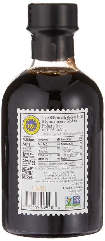 Cucina & Amore Balsamic Vinegar Of Modena - 16.9 Fl Oz