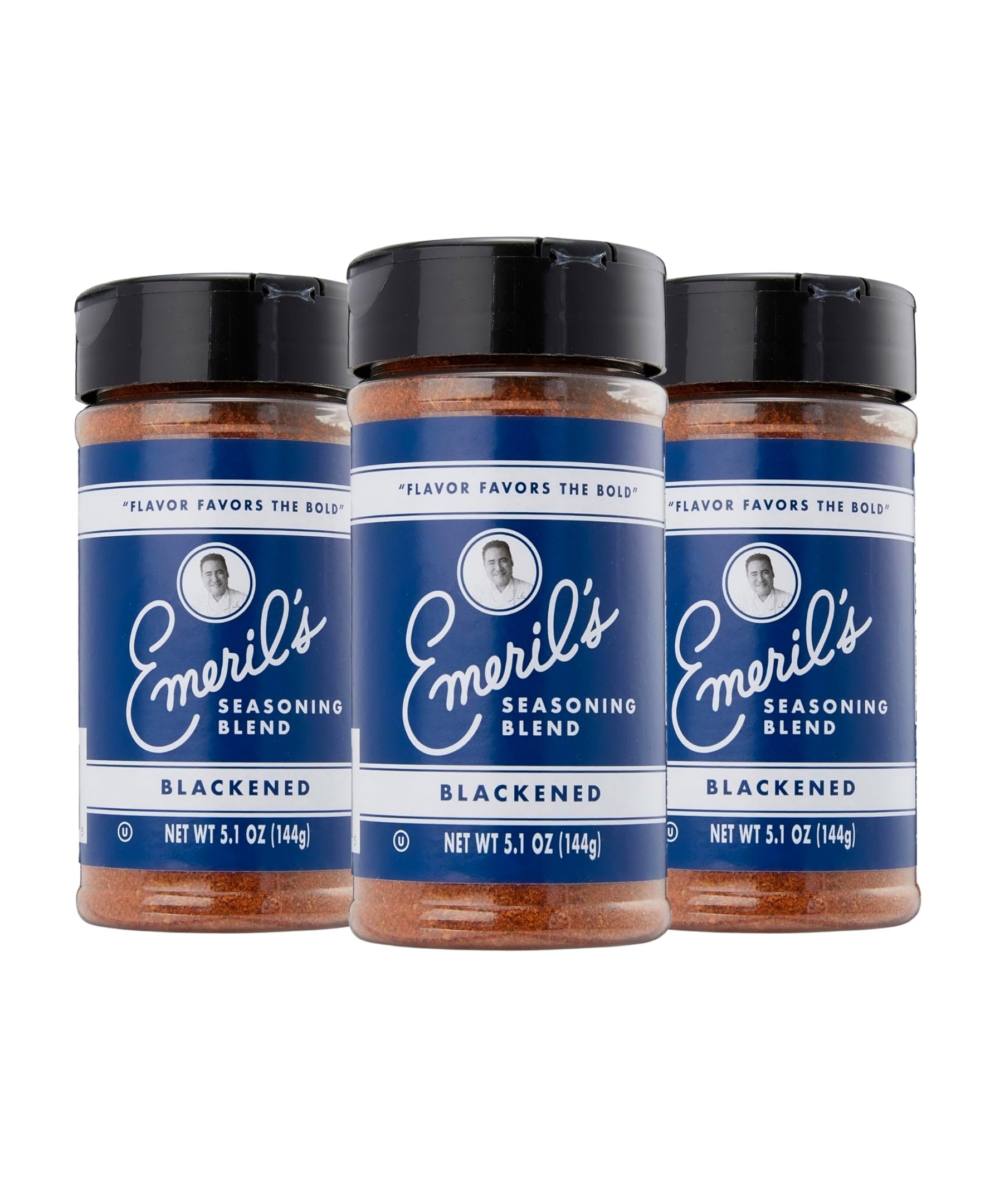 Emeril Lagasse 5 Oz, 3-Pack And 6-Pack Seasoning Blend: Original Essence, Cajun, Blackened, Chicken Rub, Steak Rub And Rib Rub Best Seasonings And Spices For Cooking (Blackened - 3Pk)