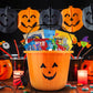 Halloween Basket Gift Care Package - 45 Count Snack Bucket Filled with Assorted Candy  Chocolates &  for Trick-or-Treat  Classroom Parties  Office Events & Family Fun