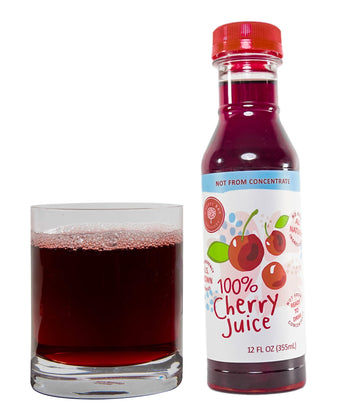 Cherry Bay Orchards Tart Cherry Juice - 100% All Natural, Gluten-Free, No Added Sugar - 12 Fl Oz Ready to Drink Bottle