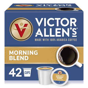 Victor Allens Coffee Morning Blend, Light Roast, 42 Count, Single Serve Coffee Pods for Keurig K-Cup malt-inspired