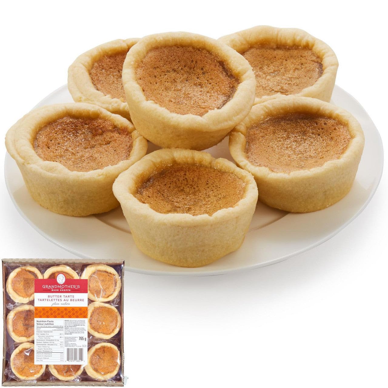 Grandmother'S Bake Shoppe Plain Butter Tarts, 765G/27Oz., {Imported From Canada}