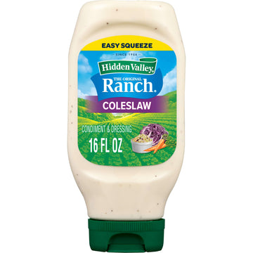 Hidden Valley Coleslaw Ranch Condiment and Dressing, Easy Squeeze Bottle, 16 Fl Oz (Package May Vary)