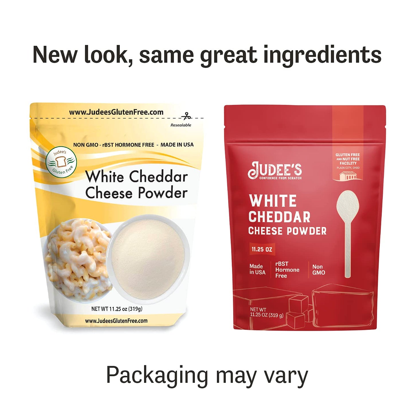 Judees White Cheddar Cheese Powder - 100% Non-GMO, Gluten-Free, 11.25oz