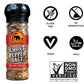 African Dream Foods Ghost Pepper Salt Seasoning | Spicy Chili Salt | 3.5 oz Reusable Grinder