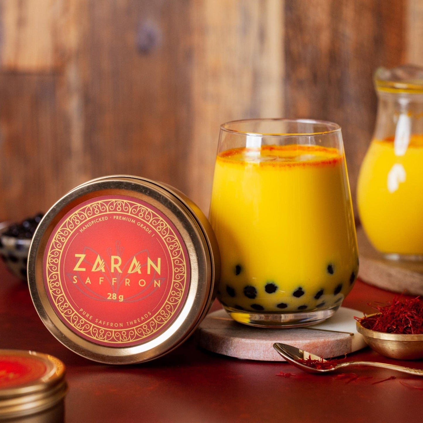 Zaran Saffron, Superior Saffron Threads (Super Negin) Enhanced Grade Saffron Spice For Paella, Risotto, Teas, And All Culinary Uses (28 Grams)