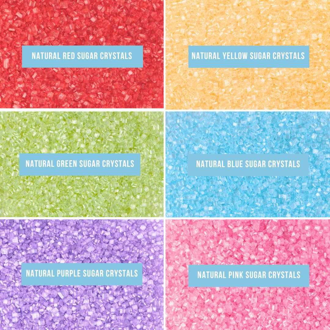 Sweets Indeed Sprinkles 6 Cell Edible Mix Jimmies Perfect For Cake Decorations Baking Ice Cream Cookies Cupcake Topper (Natural