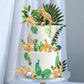 DRWATE 21 PCS Gold Dinosaur Cake Toppers, Plastic & Foam Figures for Birthday, Baby Shower, Dinosaur Theme Party