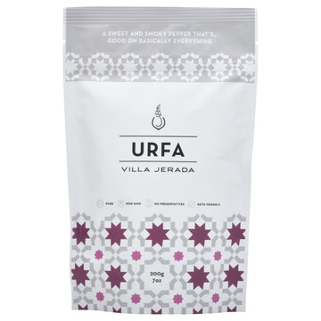 VILLA JERADA Premium Urfa Biber Pepper Flakes, Purple Sun Dried, 7oz/200g Pouch