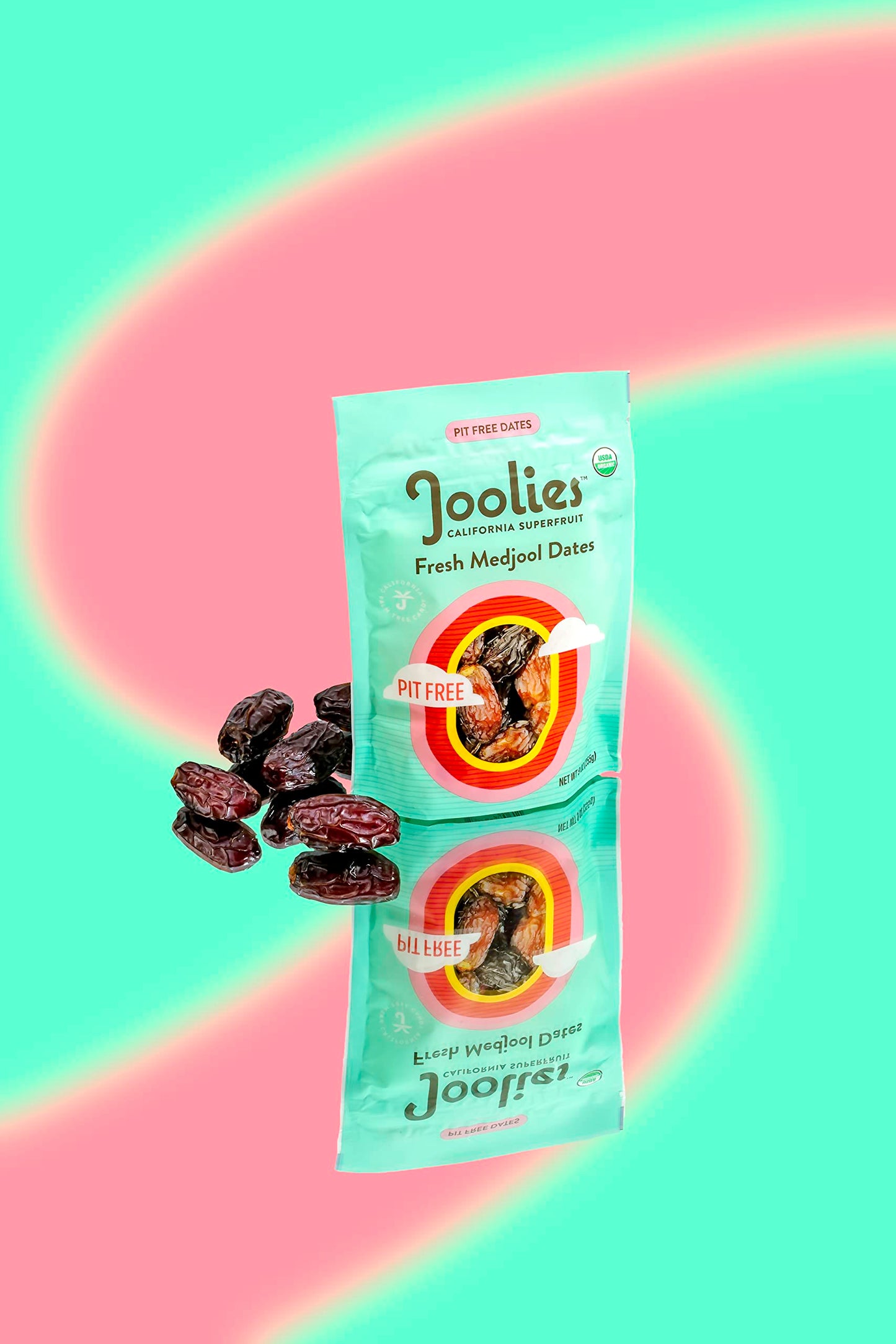 Joolies Organic Pit-Free Medjool Dates | 9 Ounce Pouch| Fresh California Grown Fruit | Vegan, Gluten-Free, Paleo, No Sugar Added