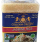 Golden Crown Premium White Jasmine Rice - 32 oz (2LB), Naturally Aged Halal + Kosher Vegan Long Aromatic Tasty and Delicious Fla