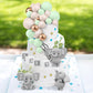 Yinder Bear Cake Toppers Mini Bear Decorations, Gold White Pearl Balls, Small Size, Green, Model LT-Yinder-4255