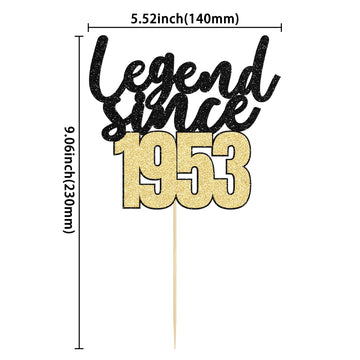 Gyufise 1Pcs Legend Since 1953 Cake Topper 70Th Birthday Cake Decoration Hello 70 Funny 70 And Fabulous Decoration 70Th Wedding