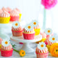 40Pcs Edible Daisy Cupcake Toppers Edible Wafar Paper Spring Bridal Engagement Baby Shower Birthday Party Drink Toppers Annivers