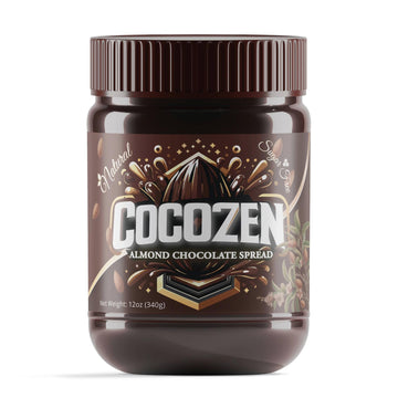 Cocozen Gourmet Almond Chocolate Spread, Almonds First, Sugar-Free, Keto-Friendly, Gluten-Free, Responsibly Sourced, Protein-Enr