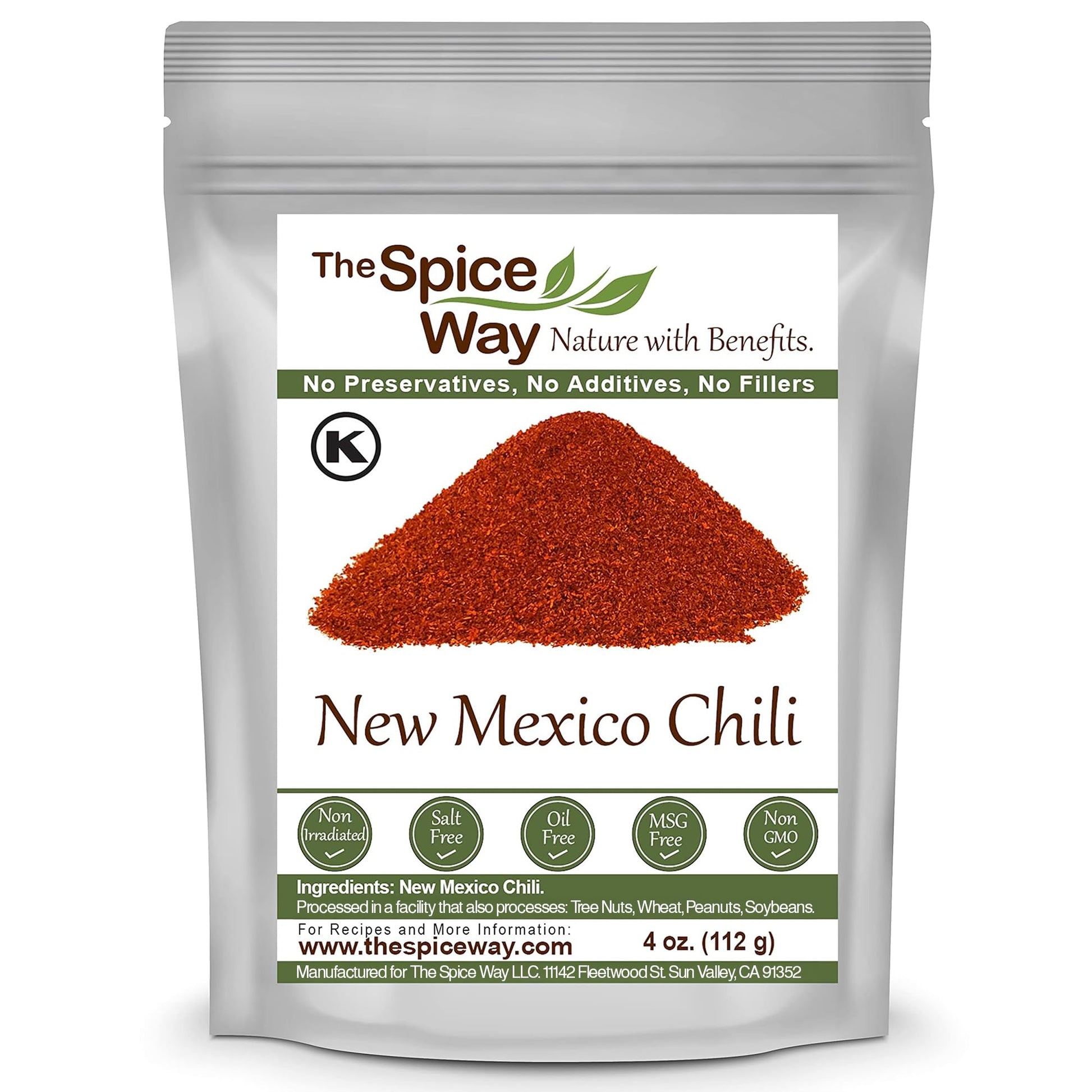 The Spice Way New Mexico Chili Powder - Ground Dark Chile, 4 oz