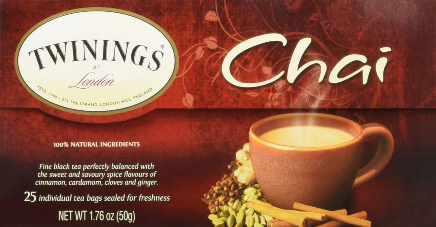 Twinings Chai, 25 Count (Pack Of 6)