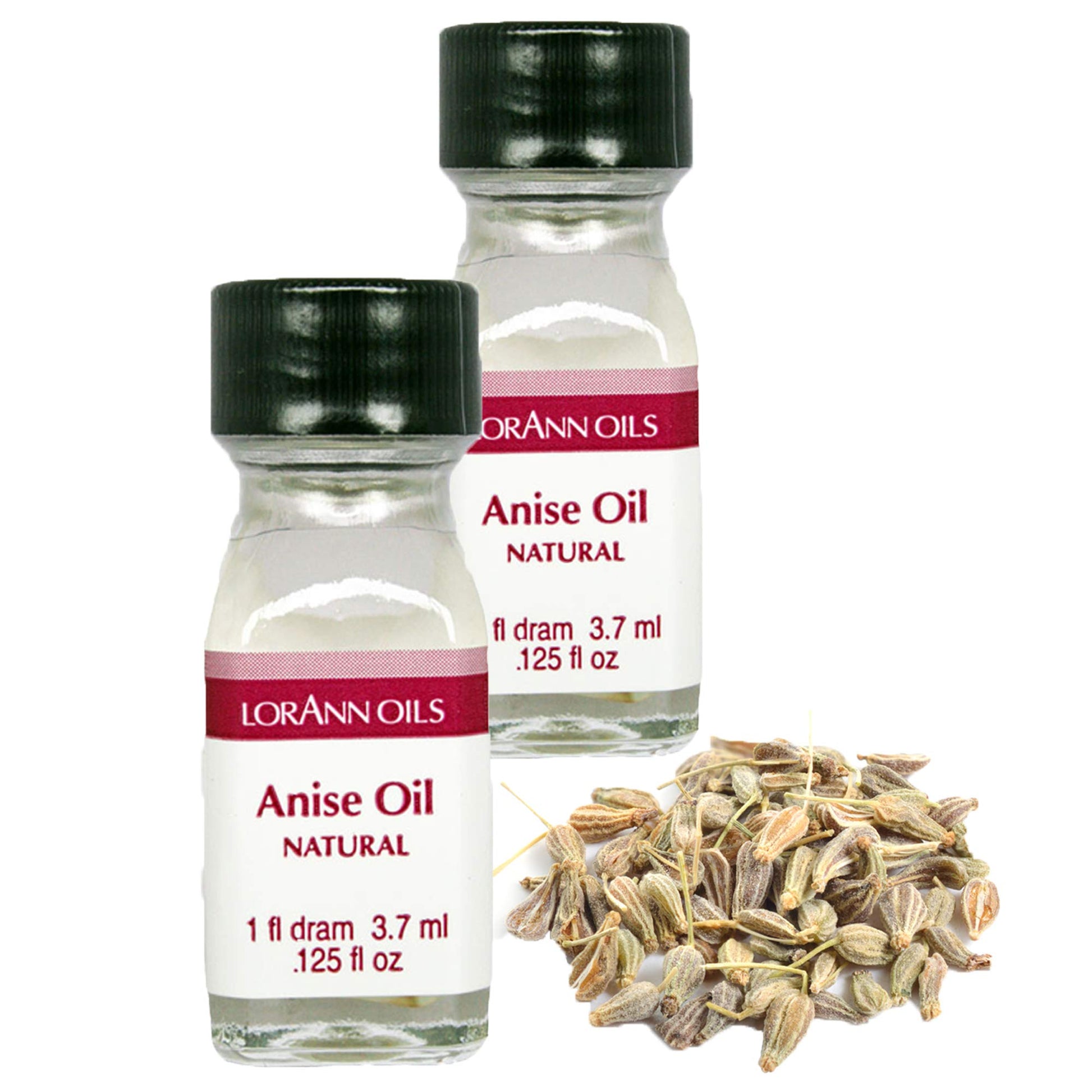 Lorann Anise Oil Ss, Natural Flavor, 1 Dram Bottle (.0125 Fl Oz 3.7 Ml) - 2 Pack