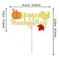 1 Pcs Happy Thanksgiving Cake Topper With Maple Leaf Turkey Pumpkin Fall Theme Cake Pick For Thanksgiving Day Theme Party Cake D