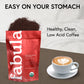Fabula Coffee Half-Caff Medium Roast - Organic, Low Acid, Non-GMO, Mold Free, 12 Ounces