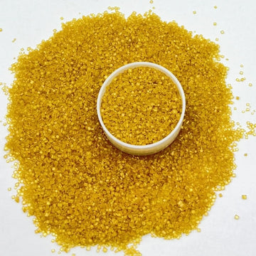 Senchanting Gold Sanding Sugar Sprinkles, Edible Crystal Gold Sanding Candy Sugar For Cake Decorating Wedding Party Baking Cupca