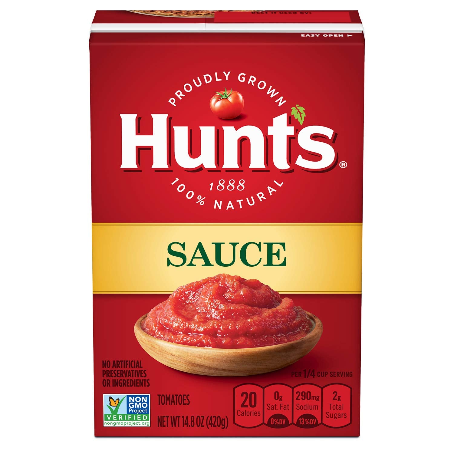 Hunt'S Tomato Sauce Carton, 14.8 Oz, 12 Pack
