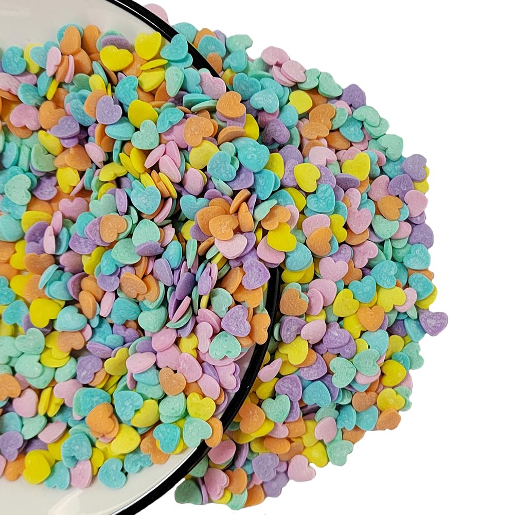 Homankit Multicolor Hearts Sprinkles Yellow Purple Mixed Edible Baking Cupcake Cake Decoration Cookie Ice Cream Donut Decorating