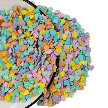 Homankit Multicolor Hearts Sprinkles Yellow Purple Mixed Edible Baking Cupcake Cake Decoration Cookie Ice Cream Donut Decorating