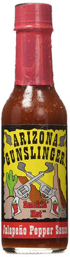 Arizona Gunslinger Smokin Red Jalapeño Pepper Sauce, 5 oz - 3 Bottles, Spicy Flavor, Perfect for Grilling and Cooking