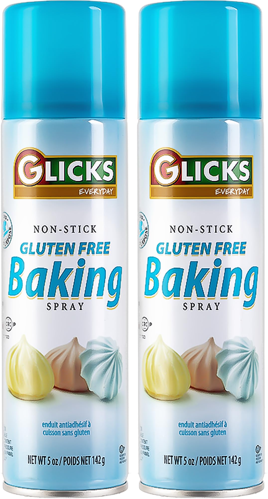Glicks Gluten Free Baking Spray Oil, Non-Stick Cooking Spray, 5 oz (2 Pack), Kosher